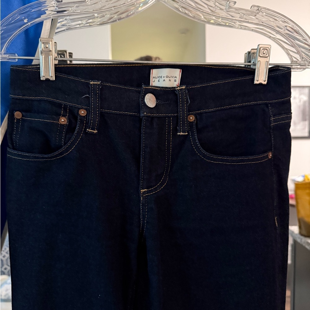 Alice + Olivia Black Flare Jeans - Picture 10 of 10